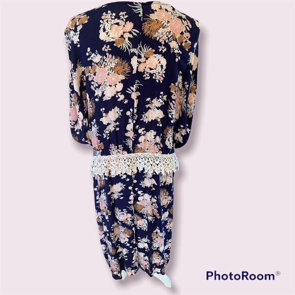 Melrose and Market Floral Duster Cardigan, 3X - Picture 3 of 14